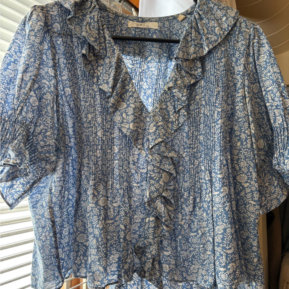 Doen Blue Henri Blouse
